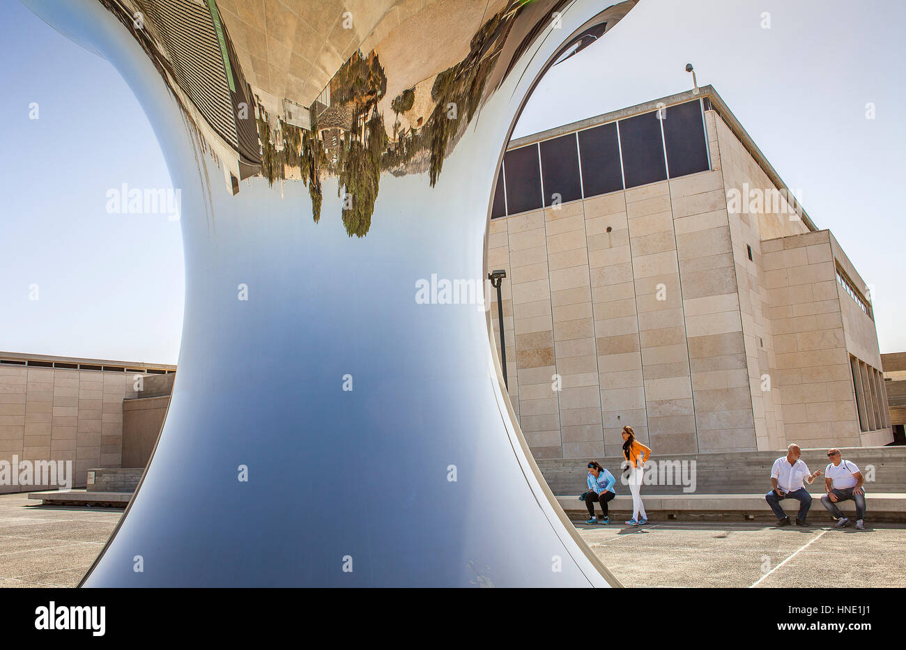 `Turning the world upside down´ sculpture by Anish Kapoor, in Israel Museum, Jerusalem, Israel